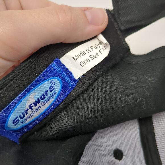 Hawaii Strapback Baseball Cap Black OS Adjustable Surfware Hawaiian Classics - Picture 9 of 9